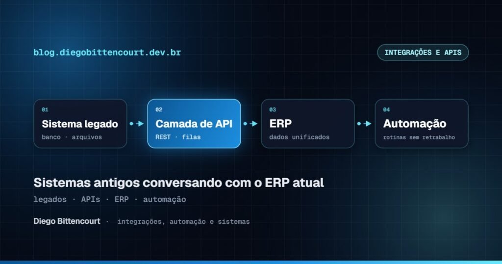Integrações de sistemas legados com ERP, APIs e automação: guia para empresas
