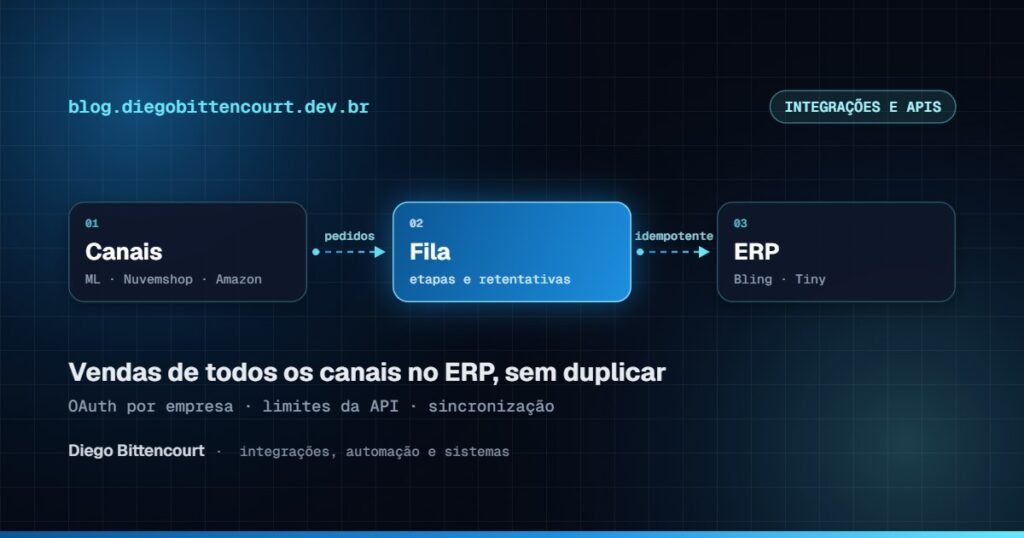 Integração com Bling, Tiny, Mercado Livre, Nuvemshop e Amazon: como fazer sem duplicar pedidos