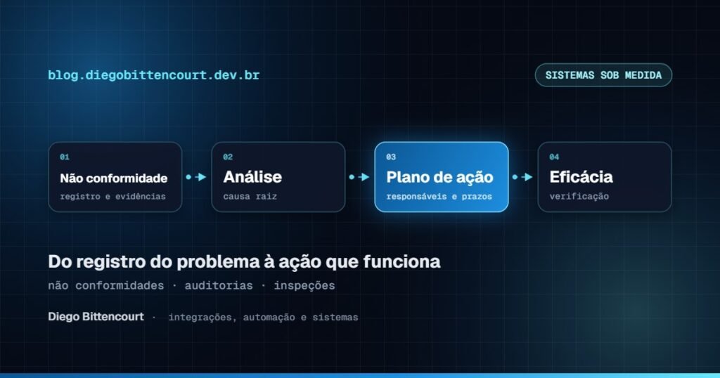 Gestão da qualidade no sistema: não conformidades, auditorias, inspeções e planos de ação